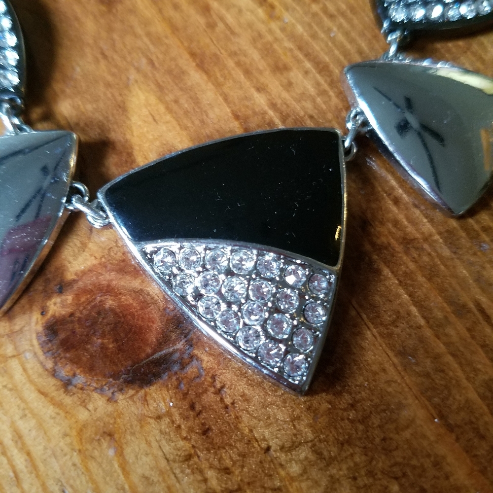 Whbm Triangle Silver Statement Necklace - image 2